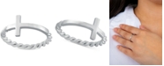 Giani Bernini East-West Cross Ring in Sterling Silver, Created for Macy's